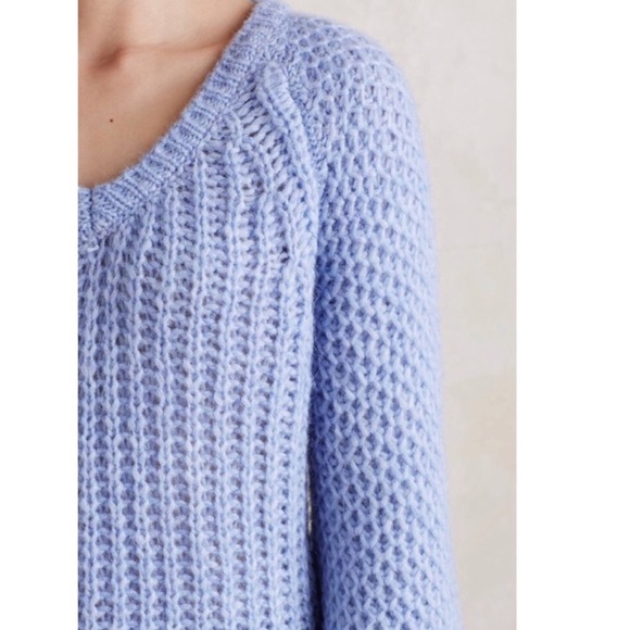 Anthropologie Moth Blue Bell Sleeve Sweater - Picture 6 of 8